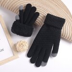 Jacquard Knitted Gloves Factory - OEM Snow Design Winter TouchScreen