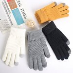 Jacquard Knitted Gloves Factory - OEM Snow Design Winter TouchScreen