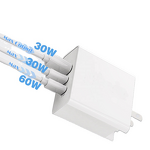 USB C Power Adapter Supplier - OEM 3 Port 30w 65W PD for Laptop