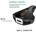 3 in 1 Car Charger Supplier - OEM QC3.0 Fast Three Ports USB
