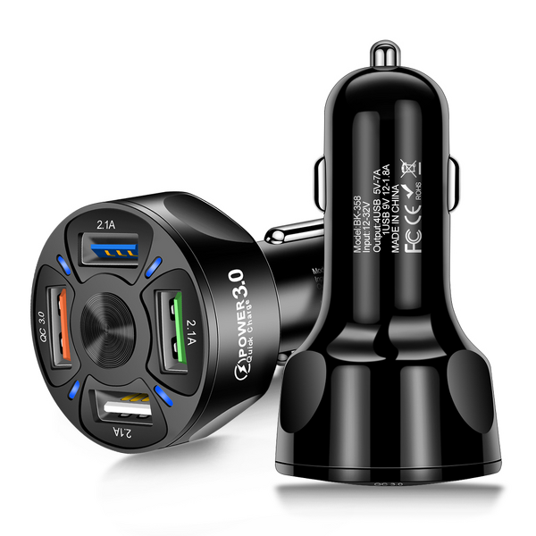 USB Car Charger Supplier - OEM 2022 New 7A QC3.0 4 Port Fast