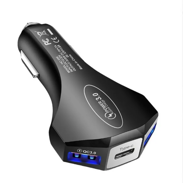 3 in 1 Car Charger Supplier - OEM QC3.0 Fast Three Ports USB