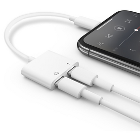 Aux Audio Adapter Cable Supplier - OEM 2 in 1 for iPhone Headphones