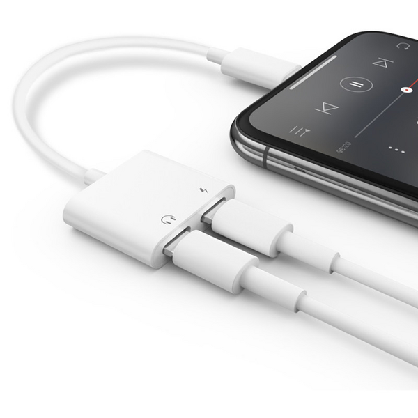 Aux Audio Adapter Cable Supplier - OEM 2 in 1 for iPhone Headphones