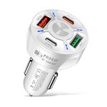 USB-C Car Charger Manufacturer - OEM CE Rohs Four Ports PD 20W
