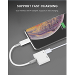 Aux Audio Adapter Cable Supplier - OEM 2 in 1 for iPhone Headphones