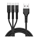 USB Cable Manufacturer - OEM 5A Fast 3 in 1 Nylon Braided