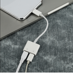 2 in 1 Aux Adapter Manufacturer - OEM Hot Sale for iPhone Headphones
