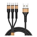 USB Cable Manufacturer - OEM 5A Fast 3 in 1 Nylon Braided