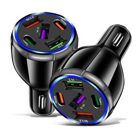 Car Charger Factory - OEM 75W Fast Charging Qc3.0 Five Ports PD