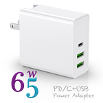 USB C Power Adapter Supplier - OEM 3 Port 30w 65W PD for Laptop
