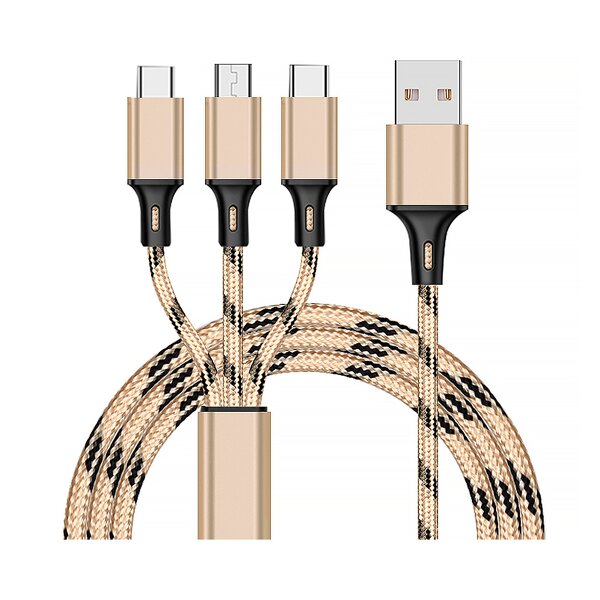 3 in 1 Charger Cable Supplier - OEM Hot Selling 2.8A Fast Micro
