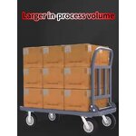 Heavy Duty Steel Platform Trolley Factory - OEM Cart Handle 300kg