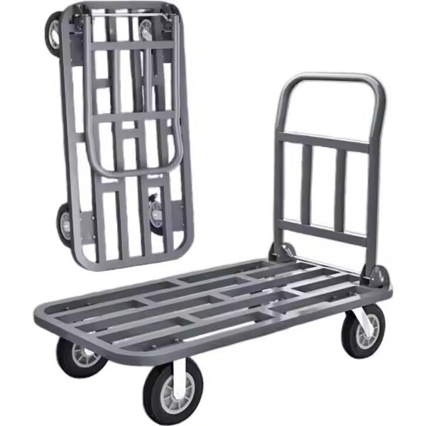 Heavy Duty Steel Platform Trolley Factory - OEM Cart Handle 300kg
