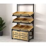 Metal Wood Supermarket Shelf Supplier - OEM Factory Sale Custom Storage