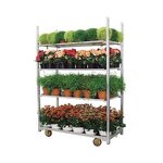 Potted Plants Mobile Shelves Factory - OEM Small Flower Display Cart