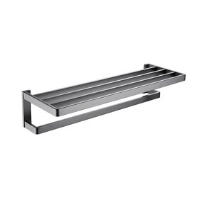 304 Stainless Steel Towel Rack Supplier - OEM Bathroom Gun Gray Hotel