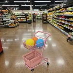 Pink Shopping Cart Manufacturer - OEM Double Fresh Supermarket Trolley