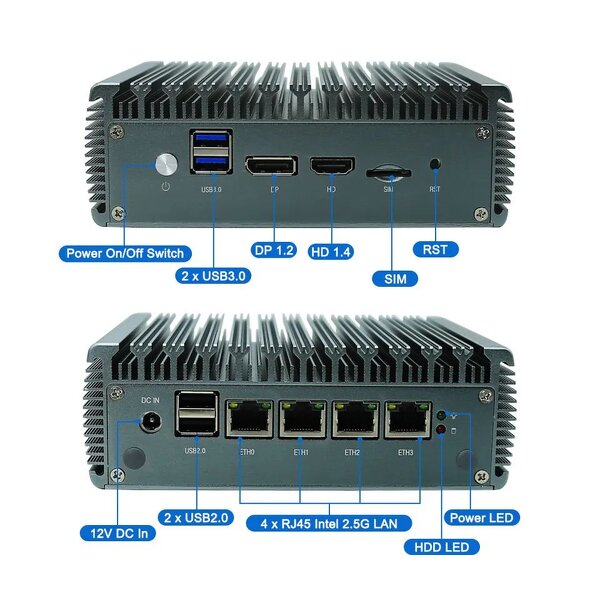 New Factory Fanless Mini PC Manufacturer - OEM Celeron J4125 VPN