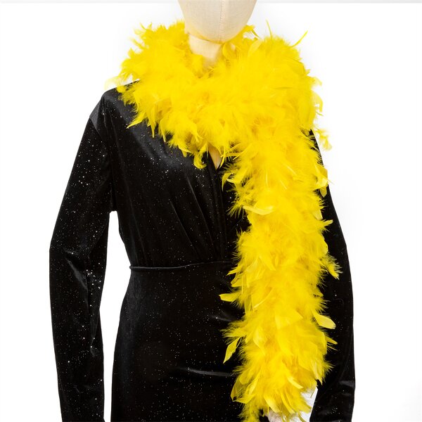 Turkey Feather Boa Factory - Yellow Scarf Christmas Decor