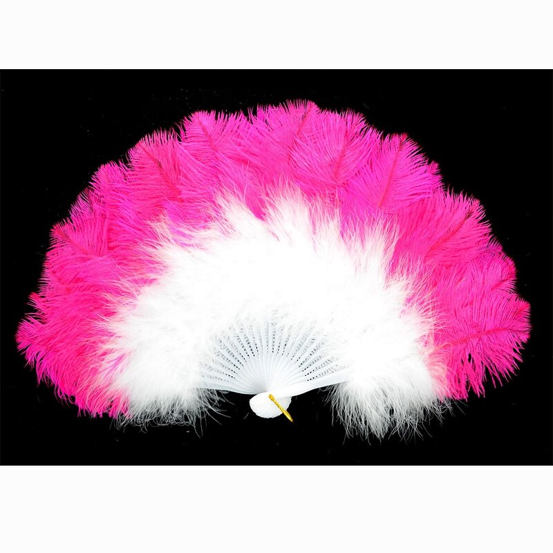 Ostrich Feather Hand Fan Supplier - Folding Held Bridal