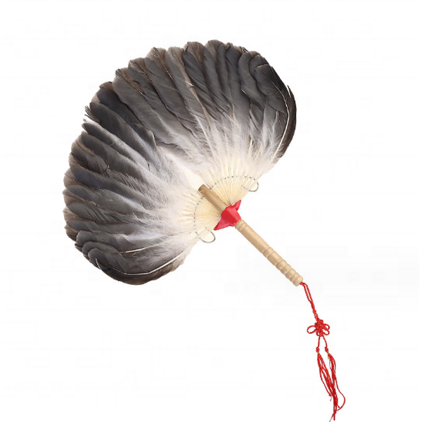 Handmade Feather Fan Factory - Vintage Wooden Handle Custom