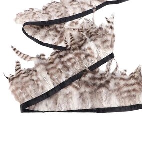 Rooster Feather Fringe Manufacturer - Brown Sewing Ribbon Trim