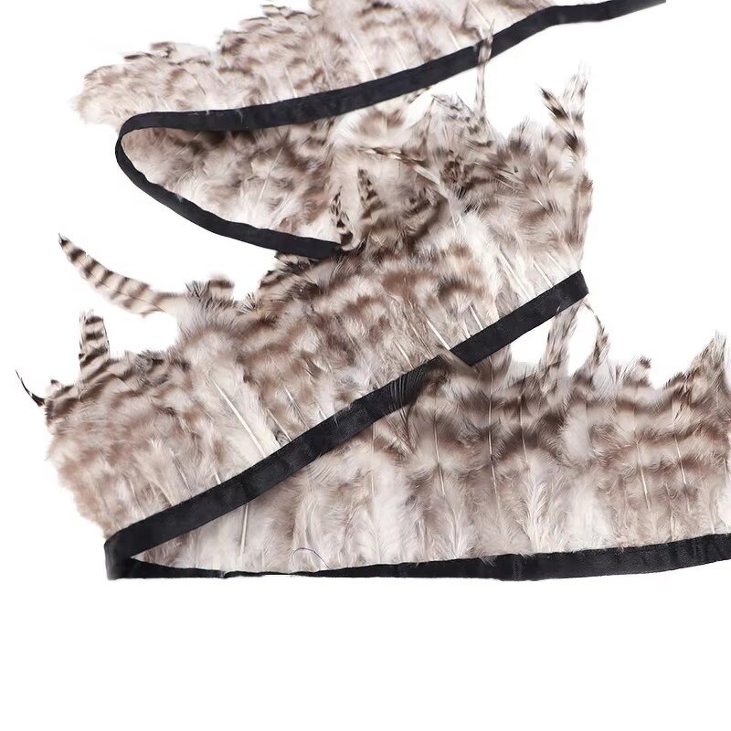 Rooster Feather Fringe Manufacturer - Brown Sewing Ribbon Trim