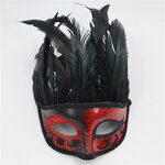 Rooster Feather Mask Manufacturer - Green Men Venetian Carnival