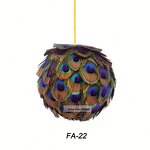 Peacock Feather Ornament Supplier - Festive Autumn Wedding