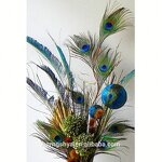 Peacock Feather Ornament Supplier - Festive Autumn Wedding