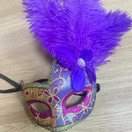 Ostrich Feather Mask Factory - Venetian Carnival Blue
