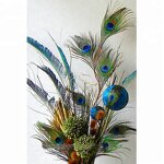 Peacock Feather Christmas Ball Factory - Natural Festive Ornament
