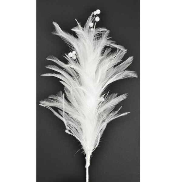 Feather Floral Pick Manufacturer - Cream Holiday Vase