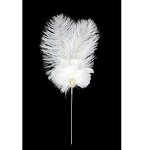Feather Floral Pick Supplier - White Wire Stem Arrangement