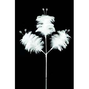 Artificial Feather Floral Pick Supplier - White Party Arrangement