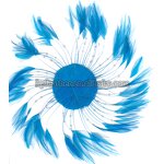 Chicken Hackle Feather Plate Supplier - Black Millinery Decor