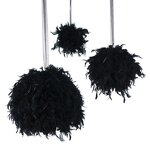 Turkey Feather Christmas Ball Manufacturer - Dyed Black Big