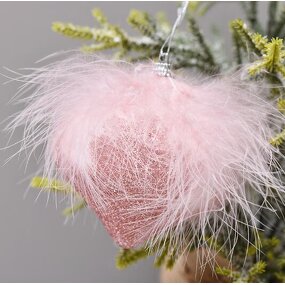 Turkey Feather Christmas Ball Supplier - Natural Pink Marabou