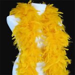 Turkey Feather Boa Factory - Yellow Scarf Christmas Decor