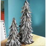 Rooster Feather Christmas Tree Manufacturer - Dyed Silver Decor