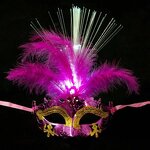 Feather Party Mask Manufacturer - Pink Venetian Carnival