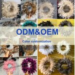 Feather Wreath Manufacturer - Teal Garland Holiday Decor