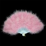 Turkey Feather Hand Fan Manufacturer - Large Marabou Folding
