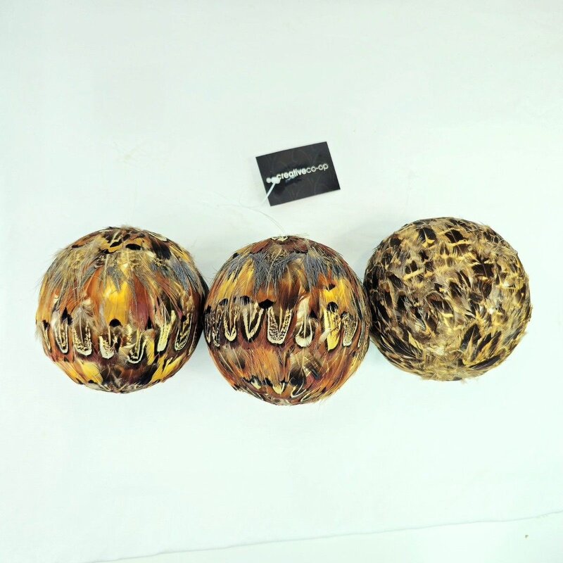 Pheasant Feather Ornament Factory - Natural Christmas Ball