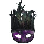 Rooster Feather Mask Manufacturer - Green Men Venetian Carnival