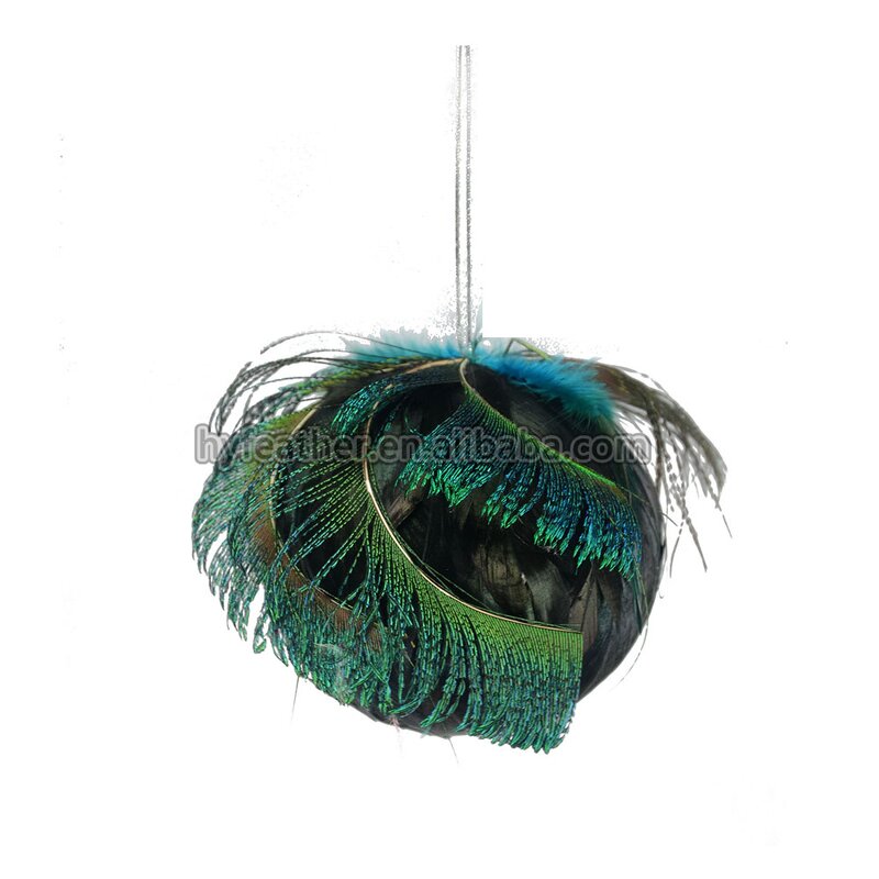 Peacock Feather Christmas Ball Factory - Natural Craft Supply