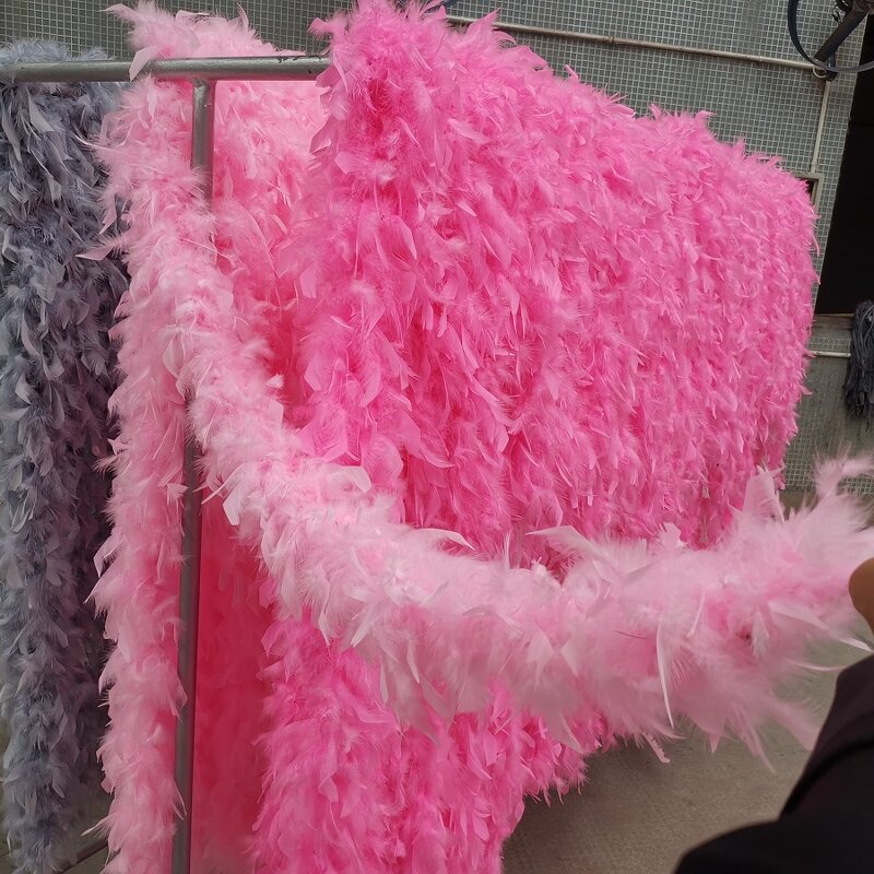 Turkey Feather Boa Manufacturer - 120g Pink Scarf Party Decor