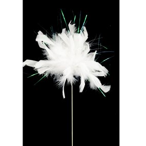 Feather Floral Pick Supplier - White Wire Stem Arrangement