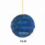 Peacock Feather Christmas Ball Factory - Natural Festive Ornament
